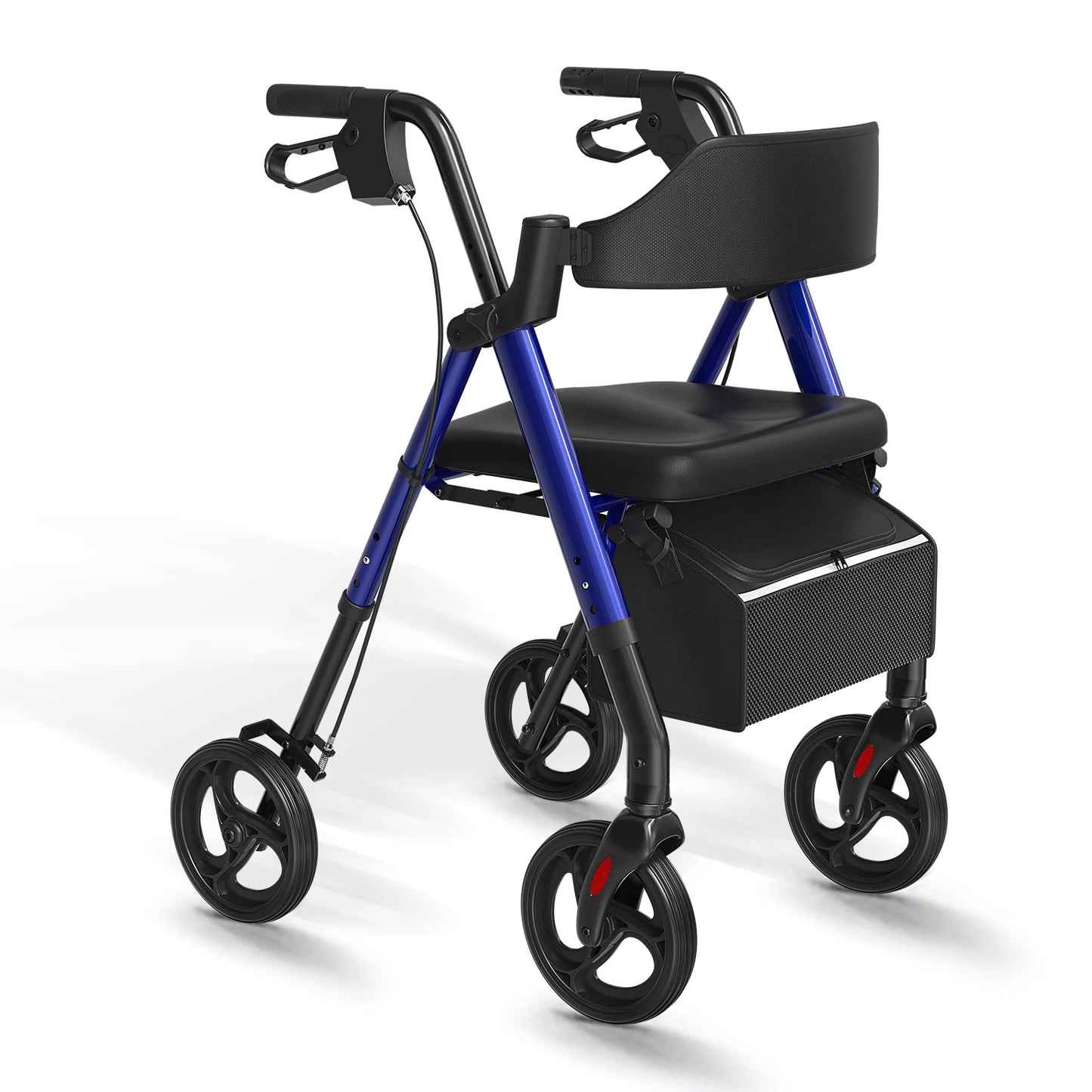 Maidesite Foldable Rollator Walker For Seniors With Seat And Aluminum