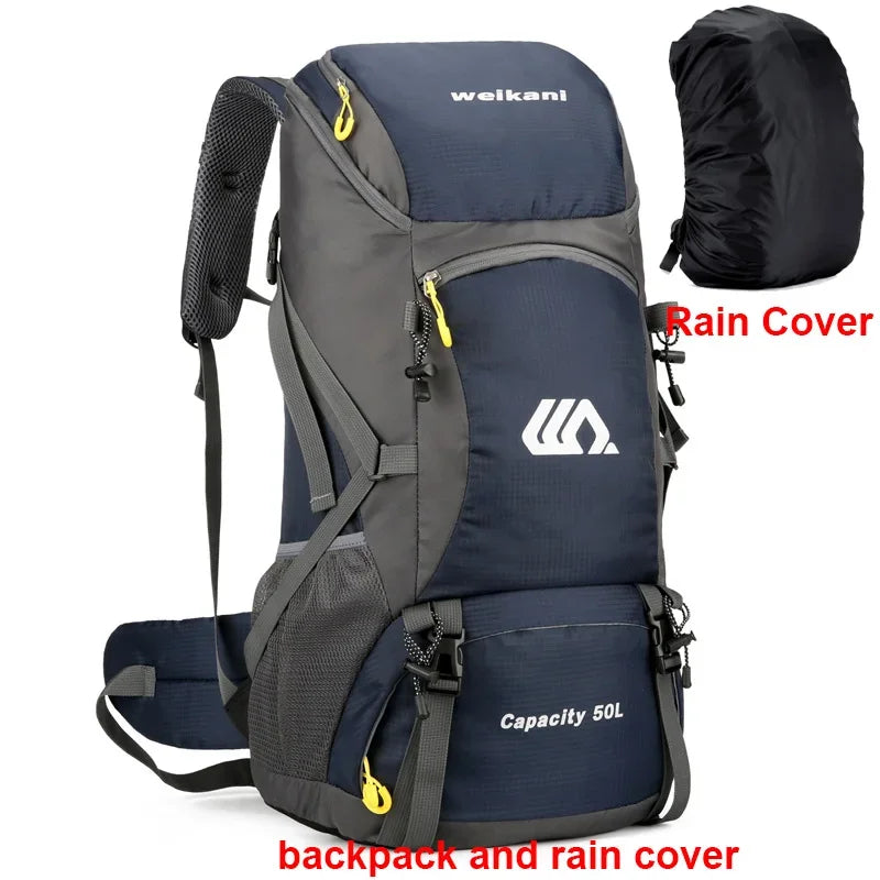 Scione Unisex Travel Backpack Nylon Water Resistant Hiking Bag