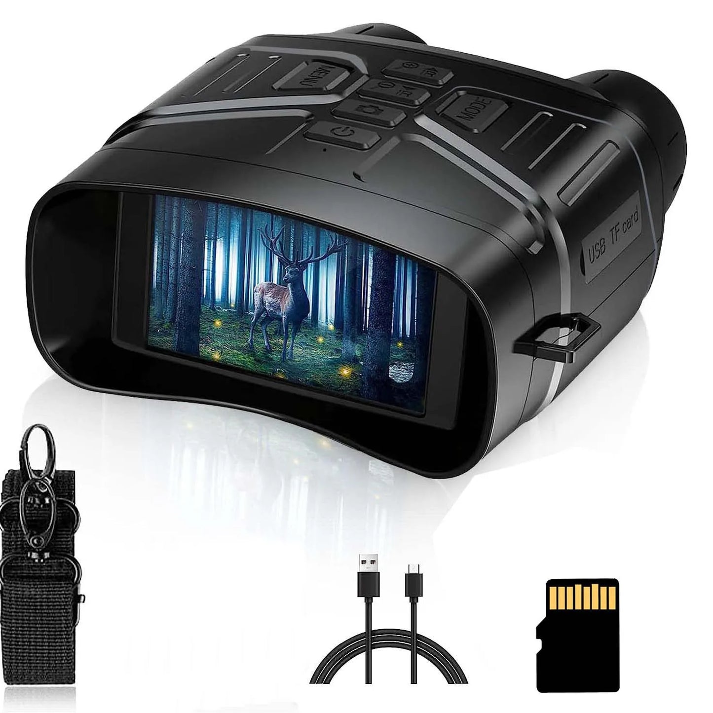 HrvzdvwEyepiece 4K Night Vision Binoculars With 32GB Card