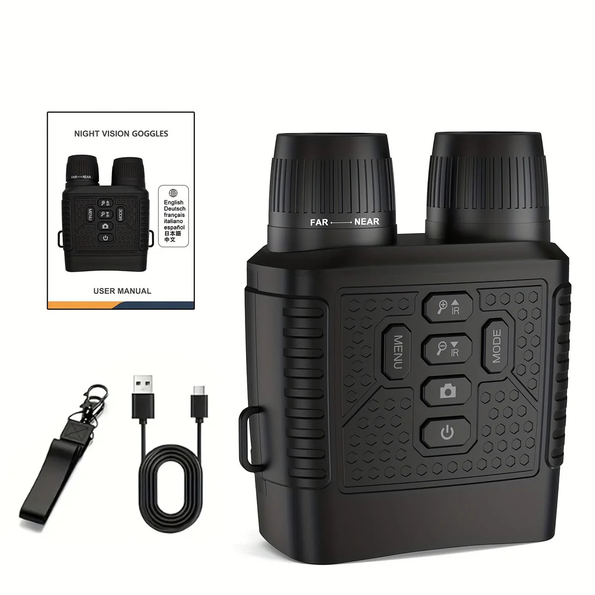Digital Night Vision Binoculars With Infrared Zoom And Photo Recording