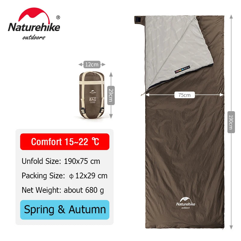 Naturehike Ultralight 3 Season Sleeping Bag For Camping