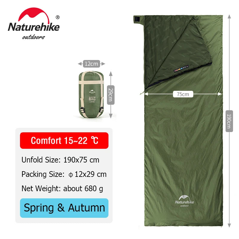 Naturehike Ultralight 3 Season Sleeping Bag For Camping