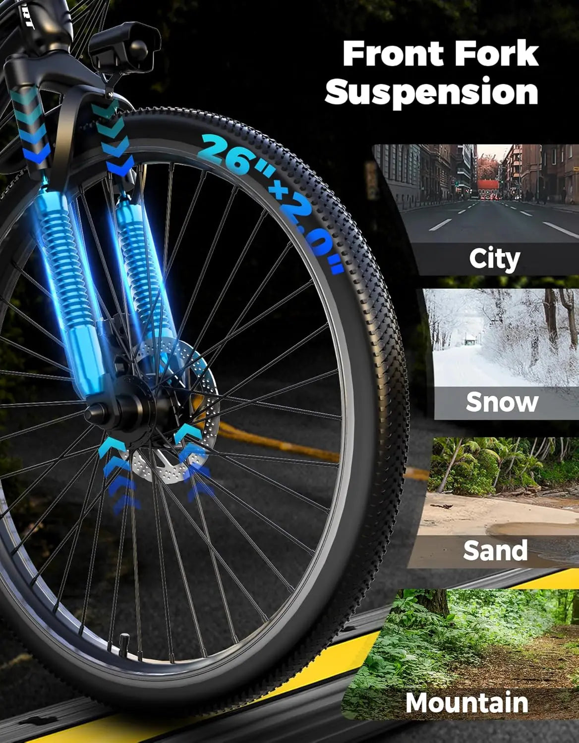Electric Bike For Adults 1500W Mountain Ebike 25 MPH
