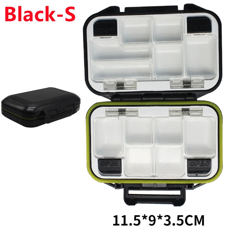 Fishing Tackle Boxes Waterproof Storage Bait Box Dual Opening