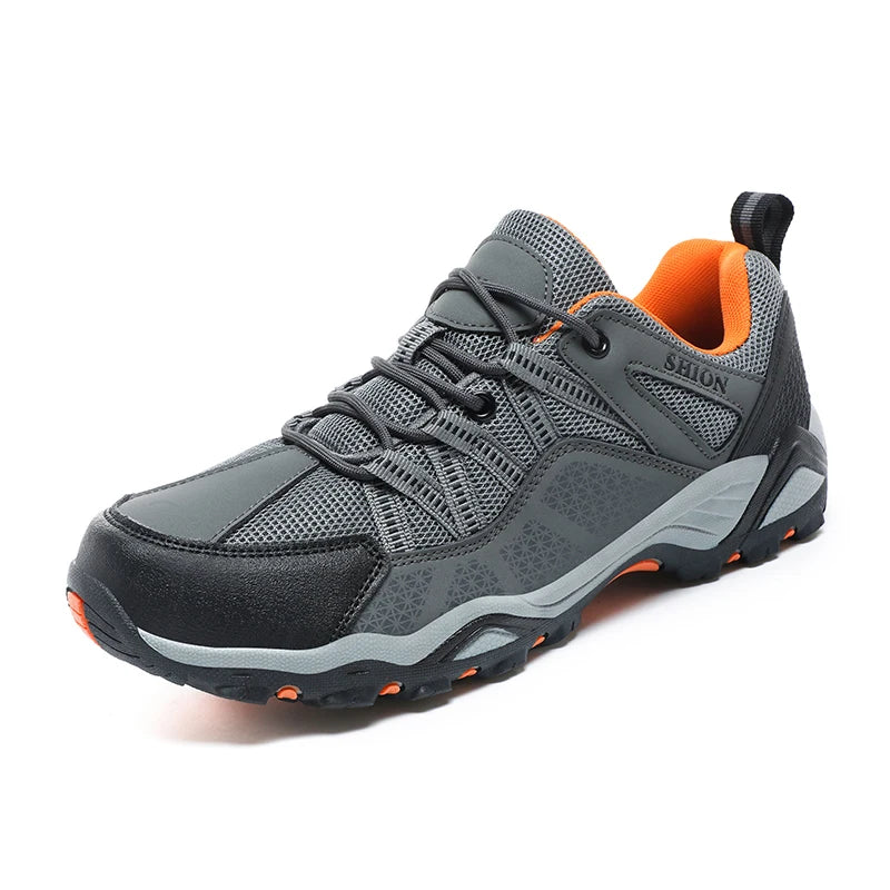 Emike Men's Hiking Shoes Breathable Mesh Outdoor Waterproof