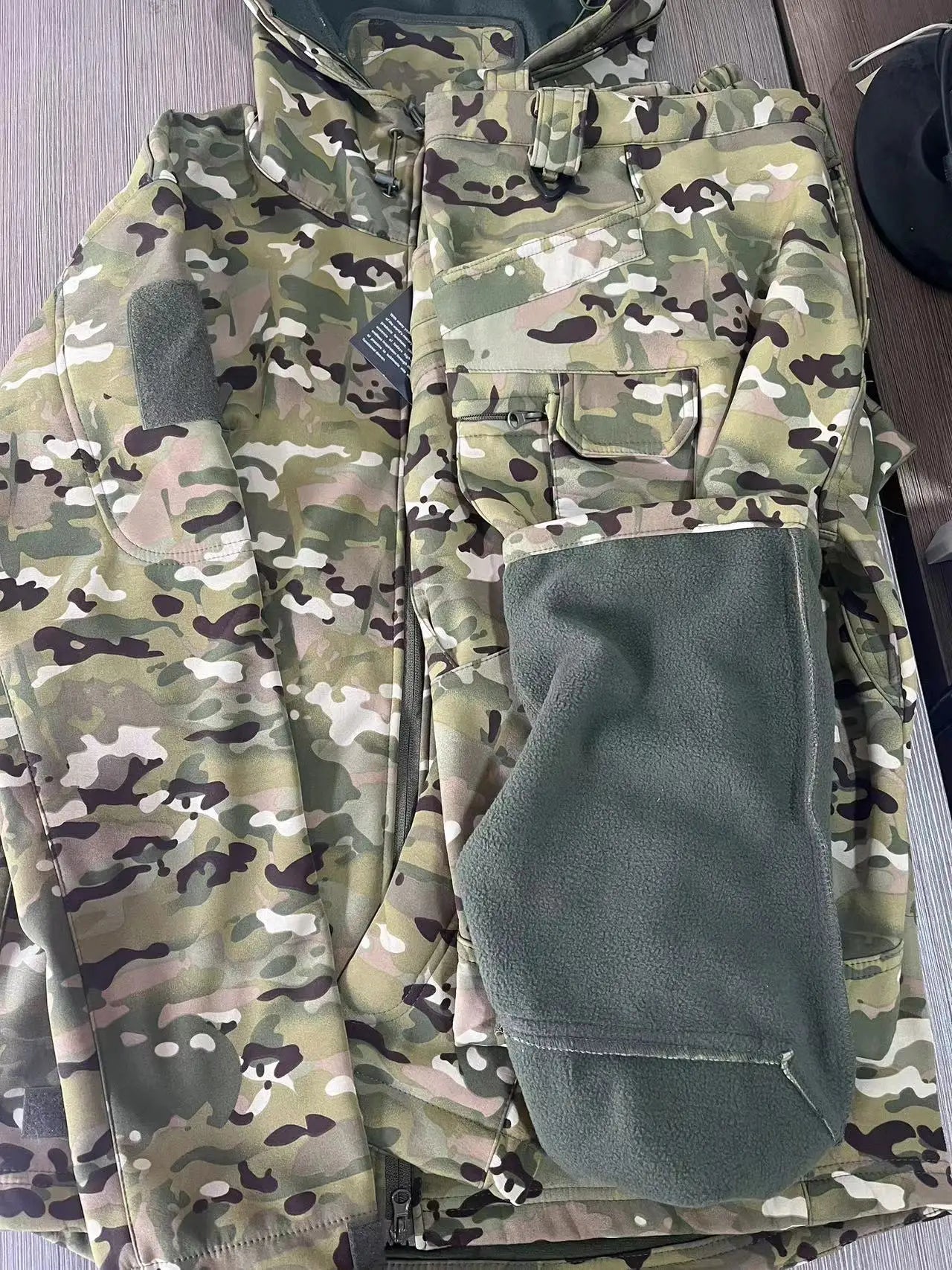 Mazerout Winter Tactical Jackets Waterproof Fleece Hooded Coat