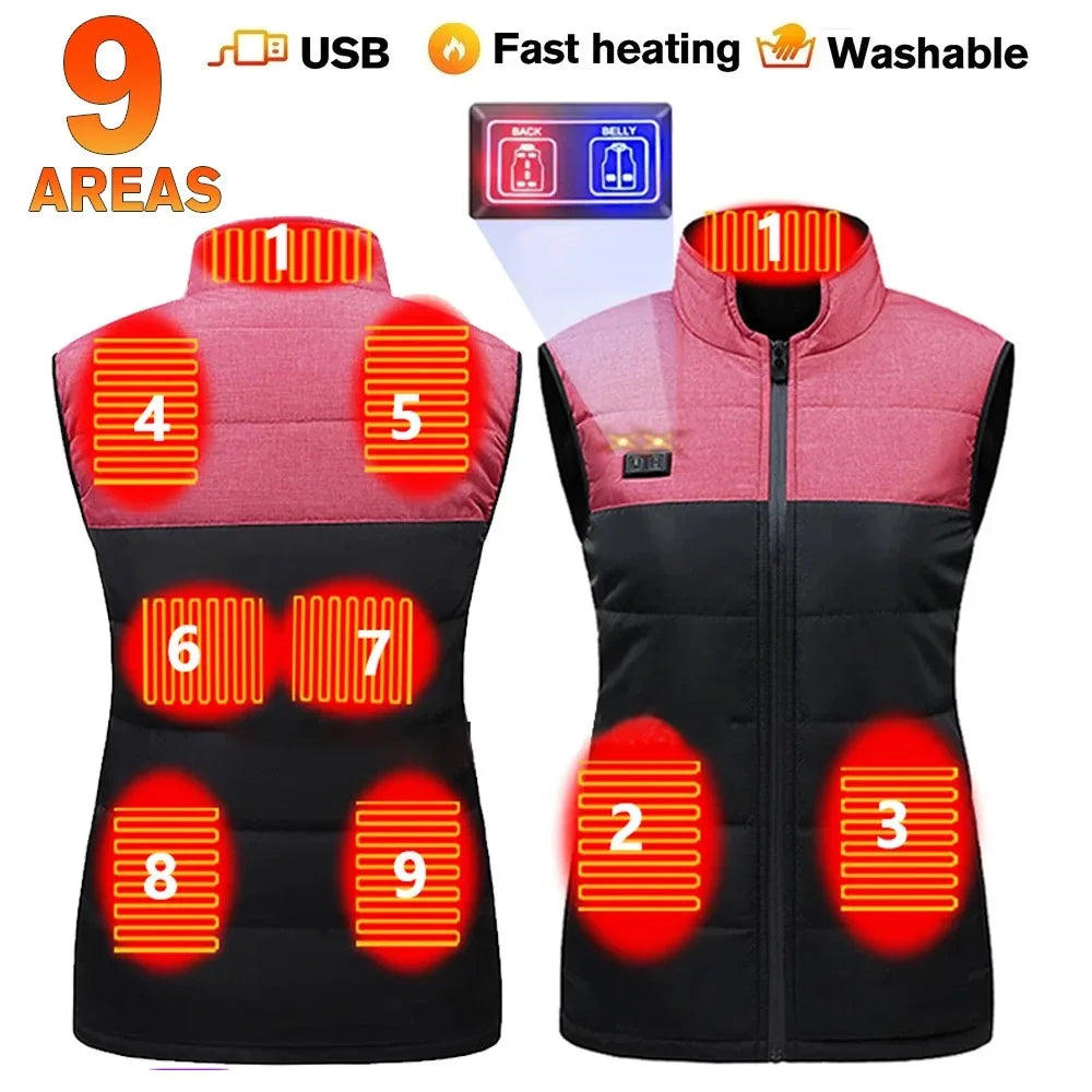 LEOSOXSCN 21 Areas Heated Jacket Unisex USB Self Heating
