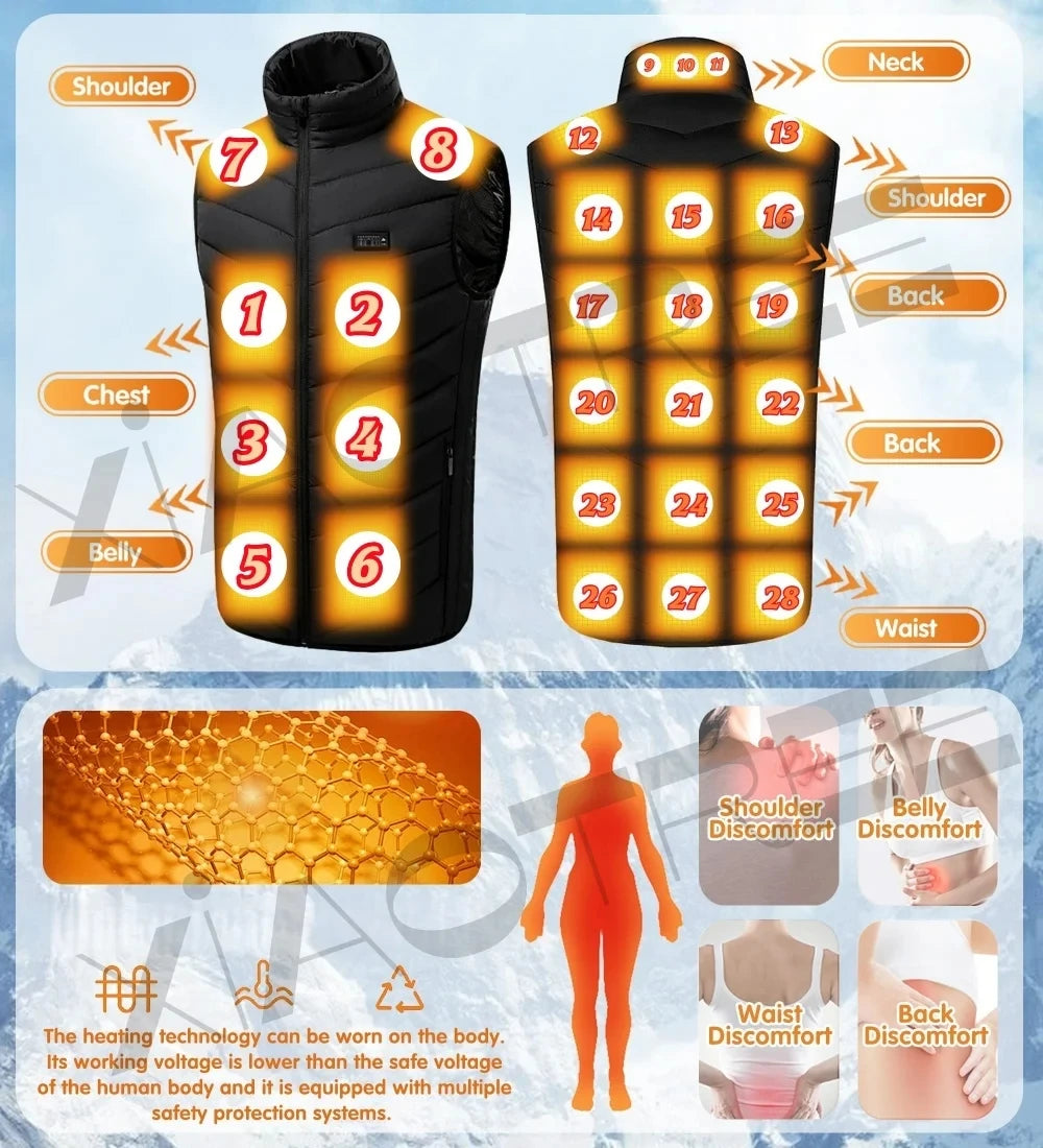 XIAOTREECN Heated Vest Jacket For Men And Women Outdoor