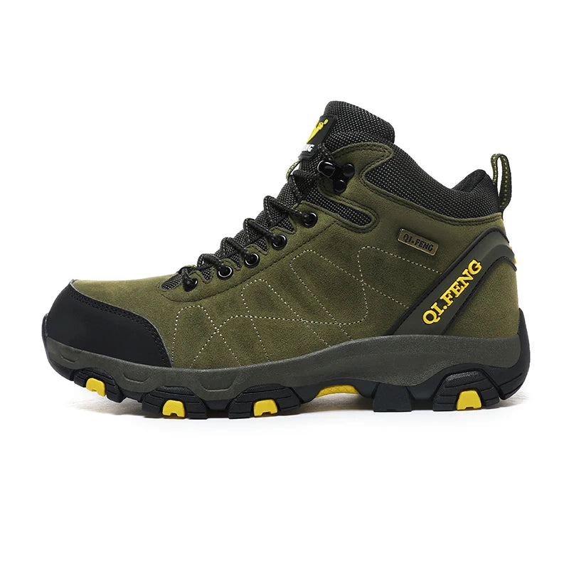QIFENGCN Hiking Boots Mens Winter Warm Faux Fur Ankle Boots