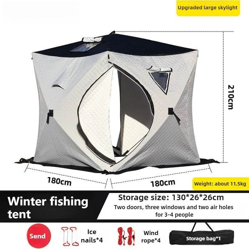 Portable Ice Fishing Shelter Easy Set Up Waterproof Windproof Tent