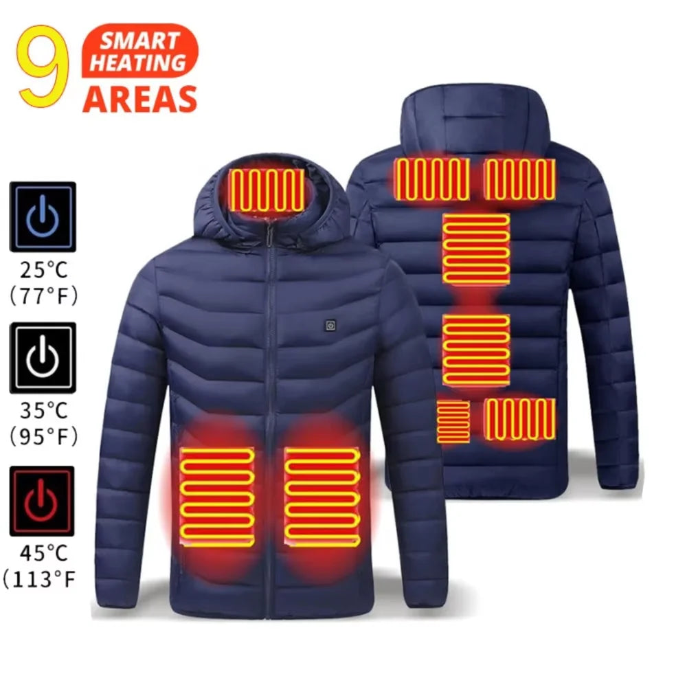 LEOSOXSCN 21 Areas Heated Jacket Unisex USB Self Heating
