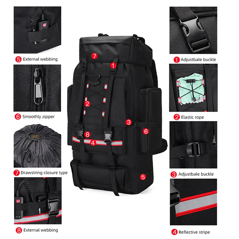 Scione Unisex Hiking Backpack Molle Trekking Rucksack