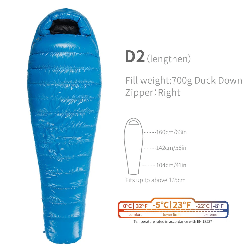AEGISMAX Duck Down Sleeping Bag 650FP Ultralight Outdoor
