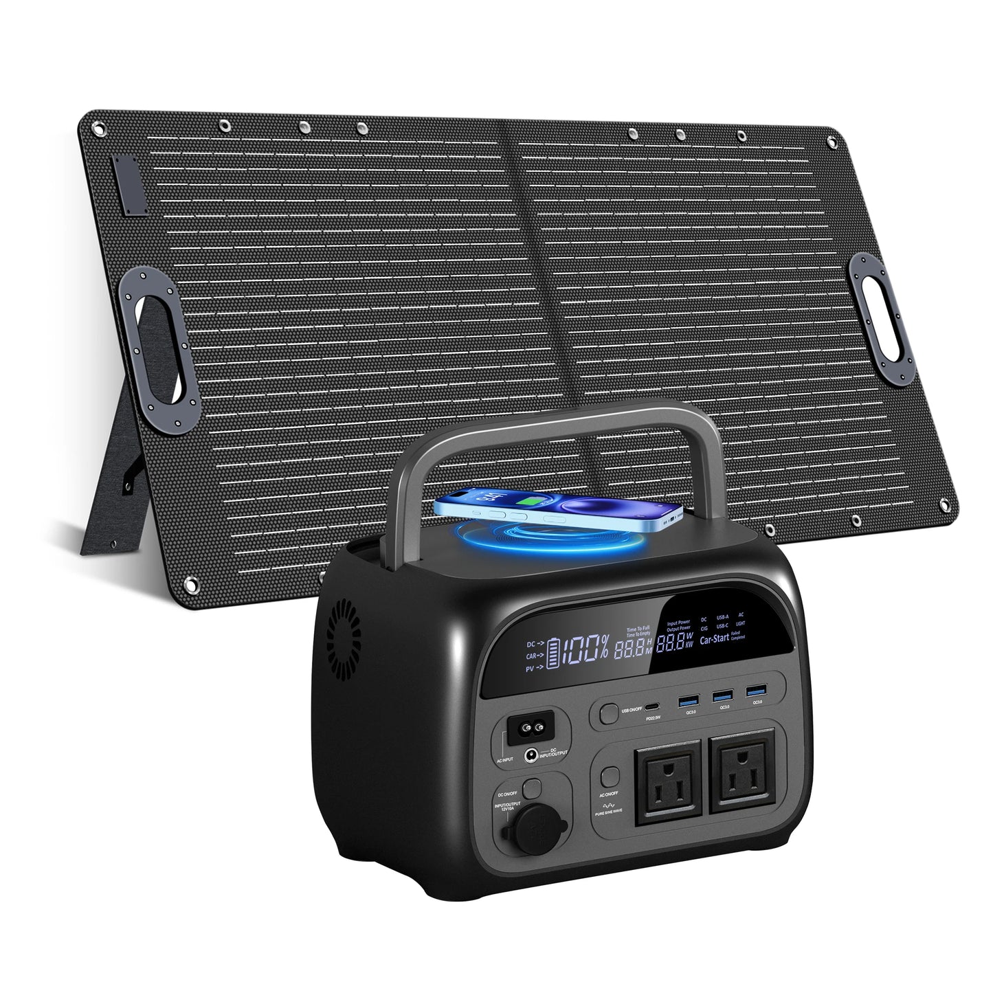 CTOLITY AP400 500W Solar Generator Portable Power Station ETFE Panel