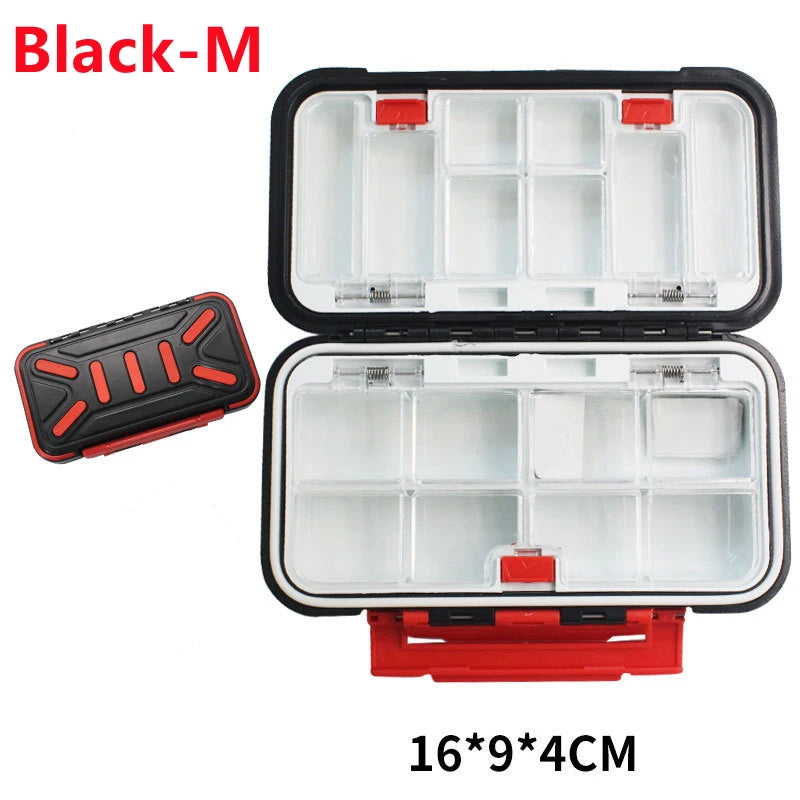 Fishing Tackle Boxes Waterproof Storage Bait Box Dual Opening