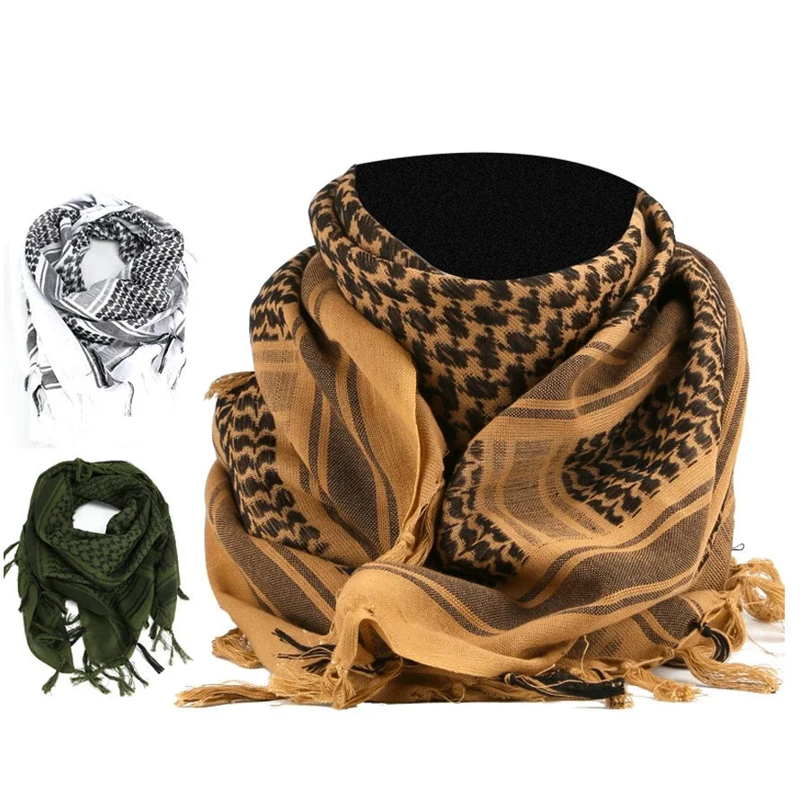 Tactical Keffiyeh Shemagh Arab Scarf Head Wrap Cotton Winter Scarves