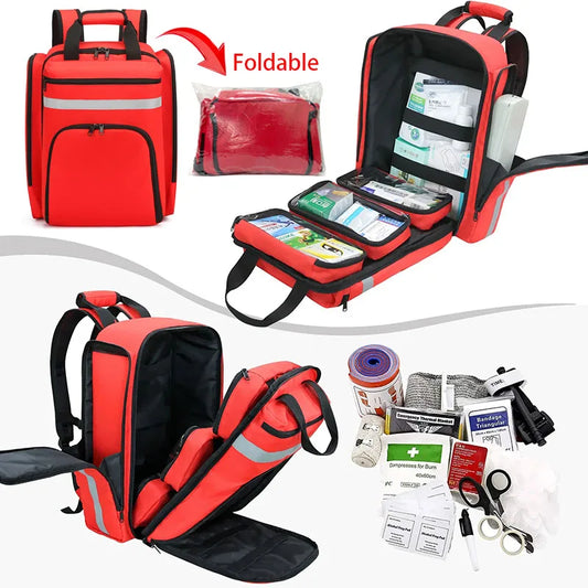 Emergency First Aid Backpack Kit For Outdoor Survival