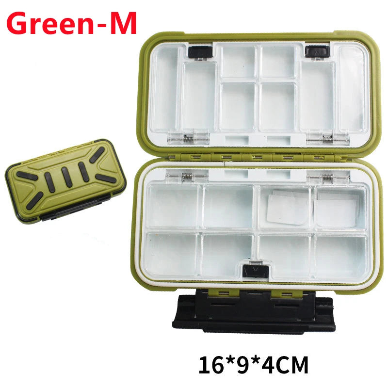 Fishing Tackle Boxes Waterproof Storage Bait Box Dual Opening