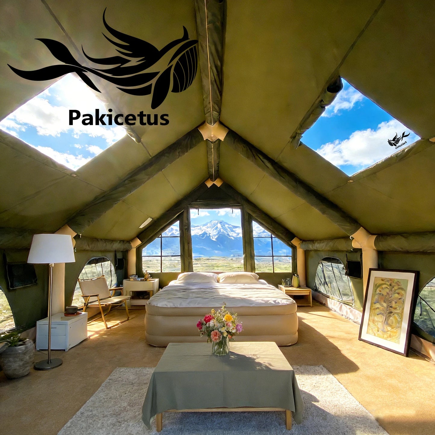 Pakicetus Quick Setup Inflatable Family Tent for Four to Eight