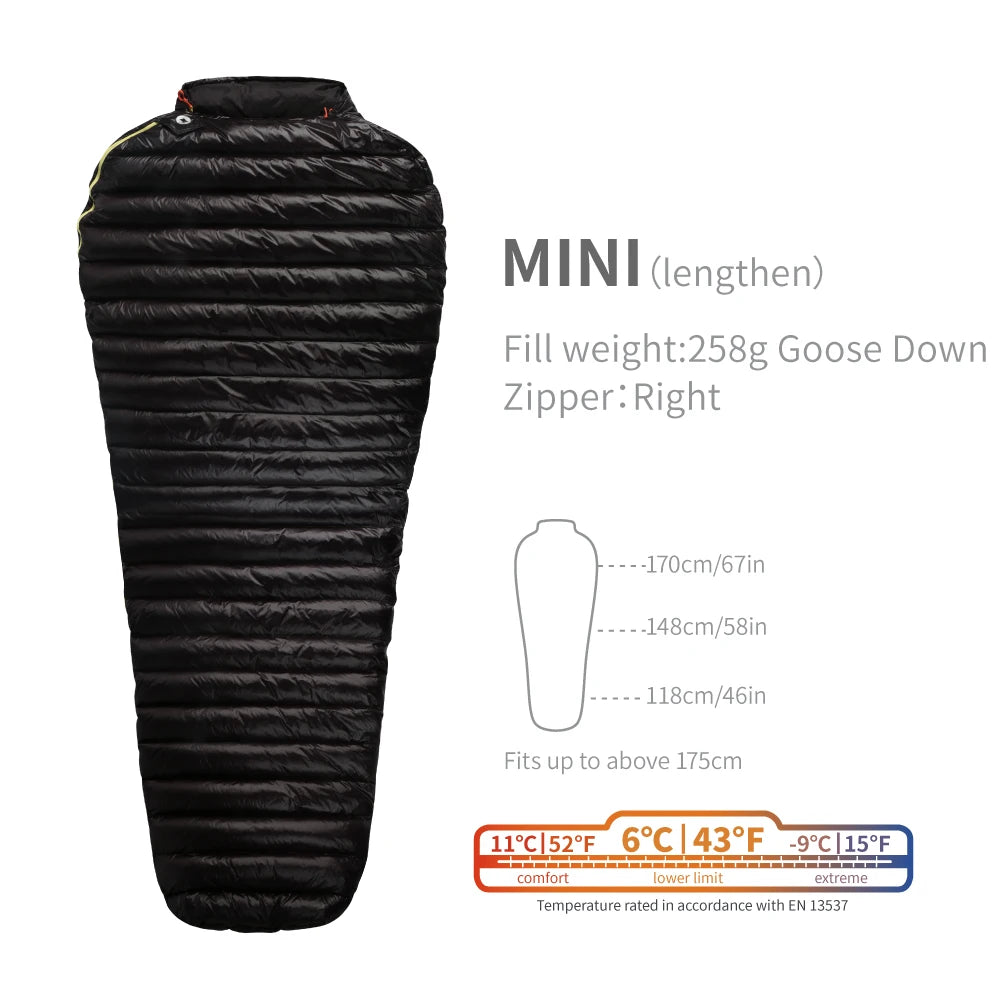 AEGISMAX Mini 6 Degree 800FP Goose Down Ultralight Sleeping Bag