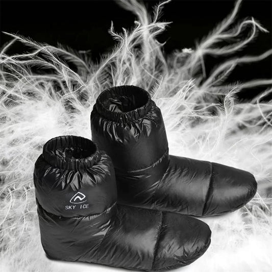 NONECN Winter Duck Down Slippers Boots For Men And Women