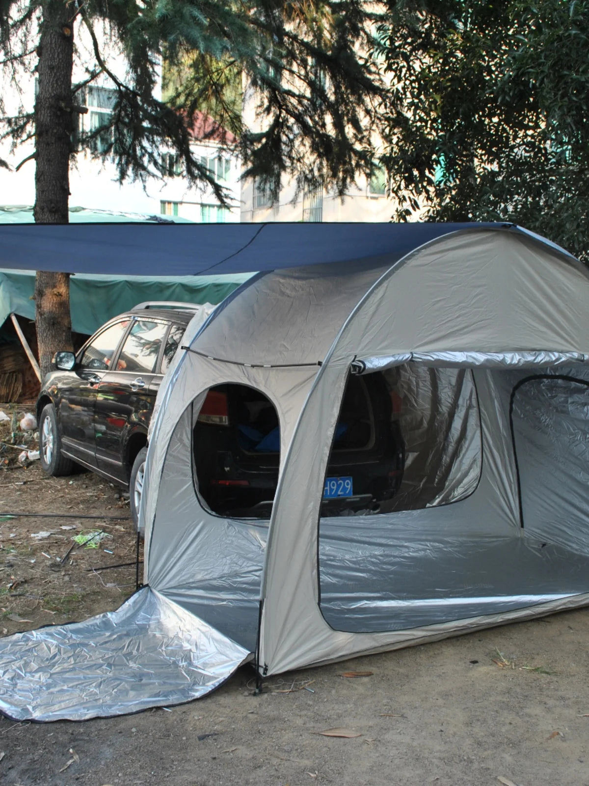 Others Double Layer SUV Tail Tent Waterproof Car Rear Tent