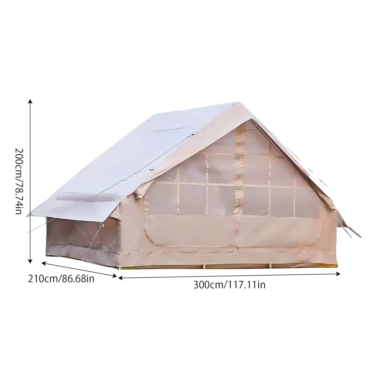 Inflatable Camping Tent With Skylight And Breathable Mesh Four Season
