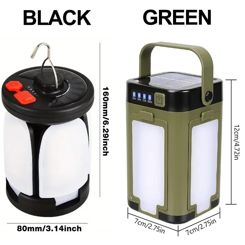 NEWBIRTH Solar Rechargeable LED Camping Lamp Foldable Tent Light