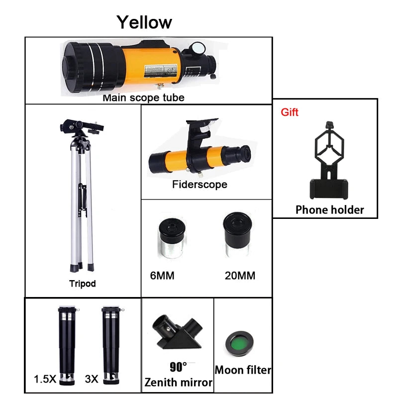 Borwolf F30070 Monocular Astronomical Telescope 150X Zoom