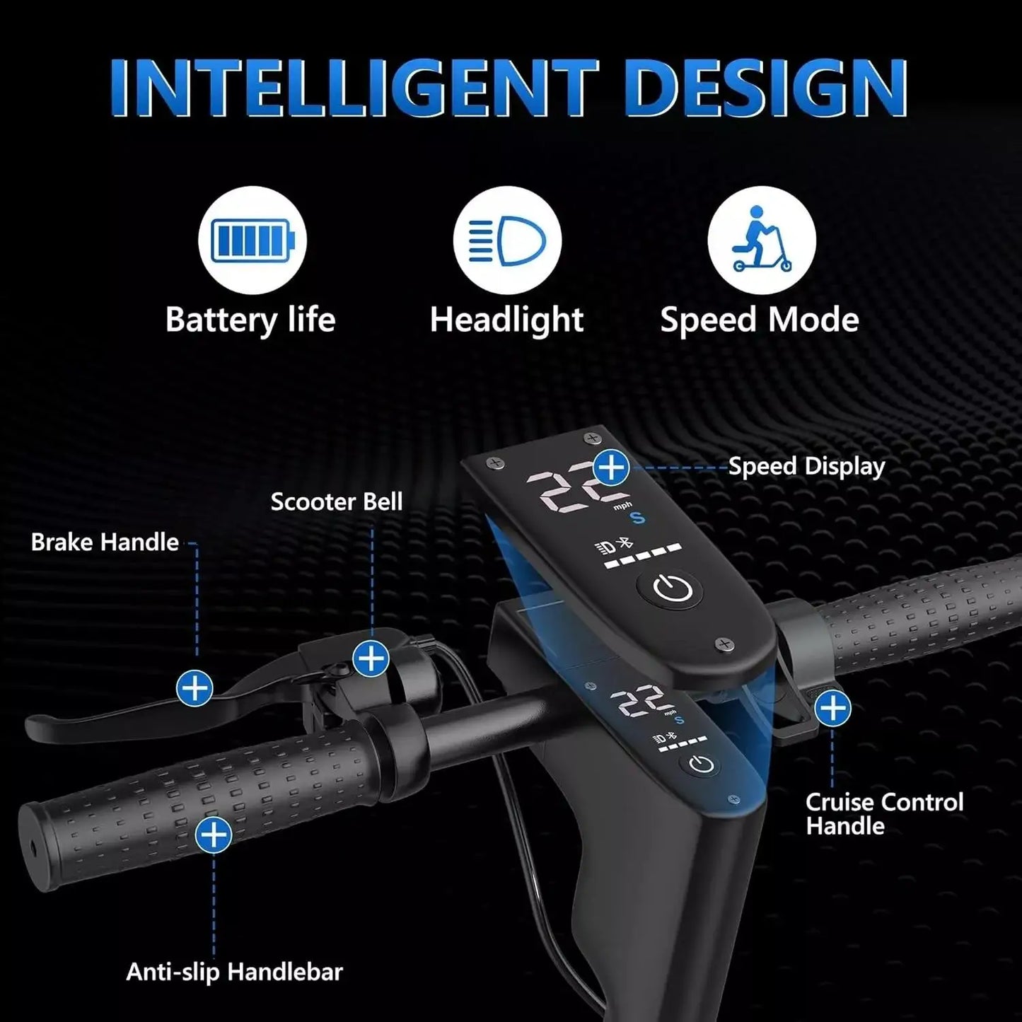 Ladped LPMAX Electric Scooter Dual Shock Long Range 22 MPH