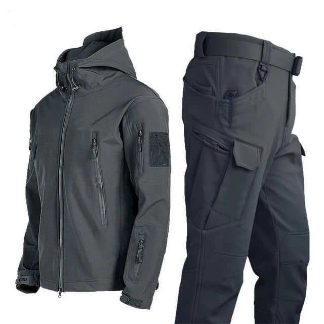 Mazerout Winter Tactical Jackets Waterproof Fleece Hooded Coat