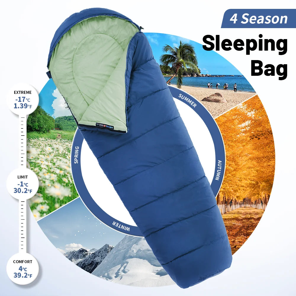Naturehike MJ300 Ultralight Cotton Winter Sleeping Bag 4 Season Camping
