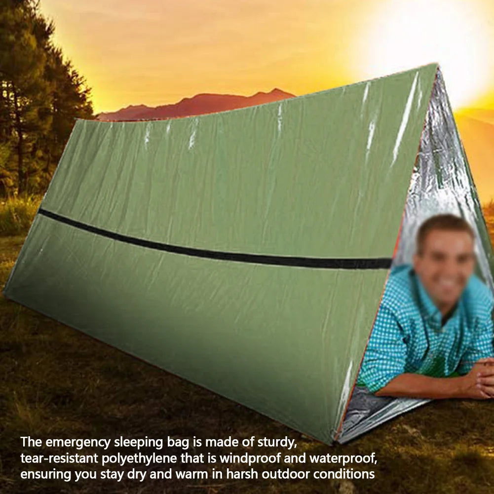 Emergency Waterproof Thermal Bivy Sack Sleeping Bag For Camping