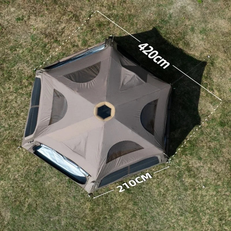 OIMG Quick Inflatable Outdoor Family Camping Tent Waterproof