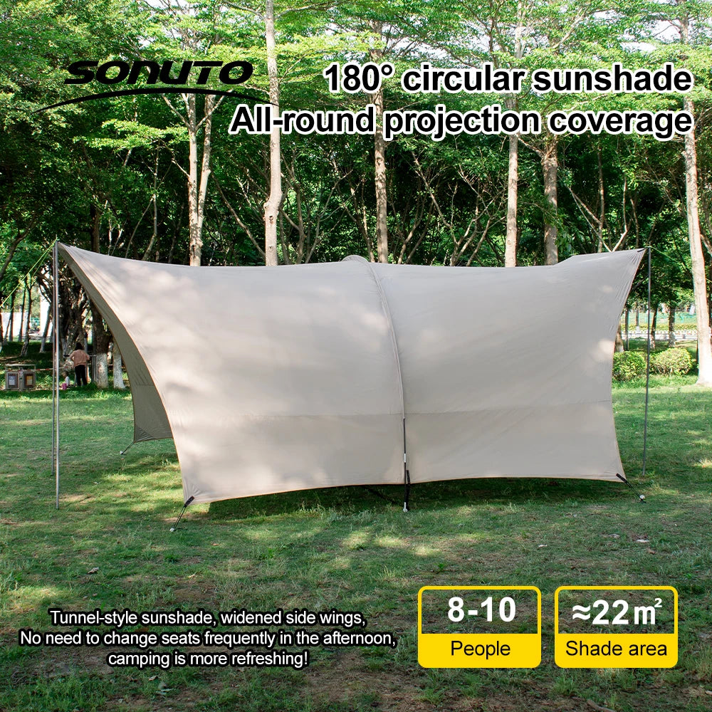 UPF50 Plus Lycra Beach Tent Windproof Portable Sunshade Shelter Camping