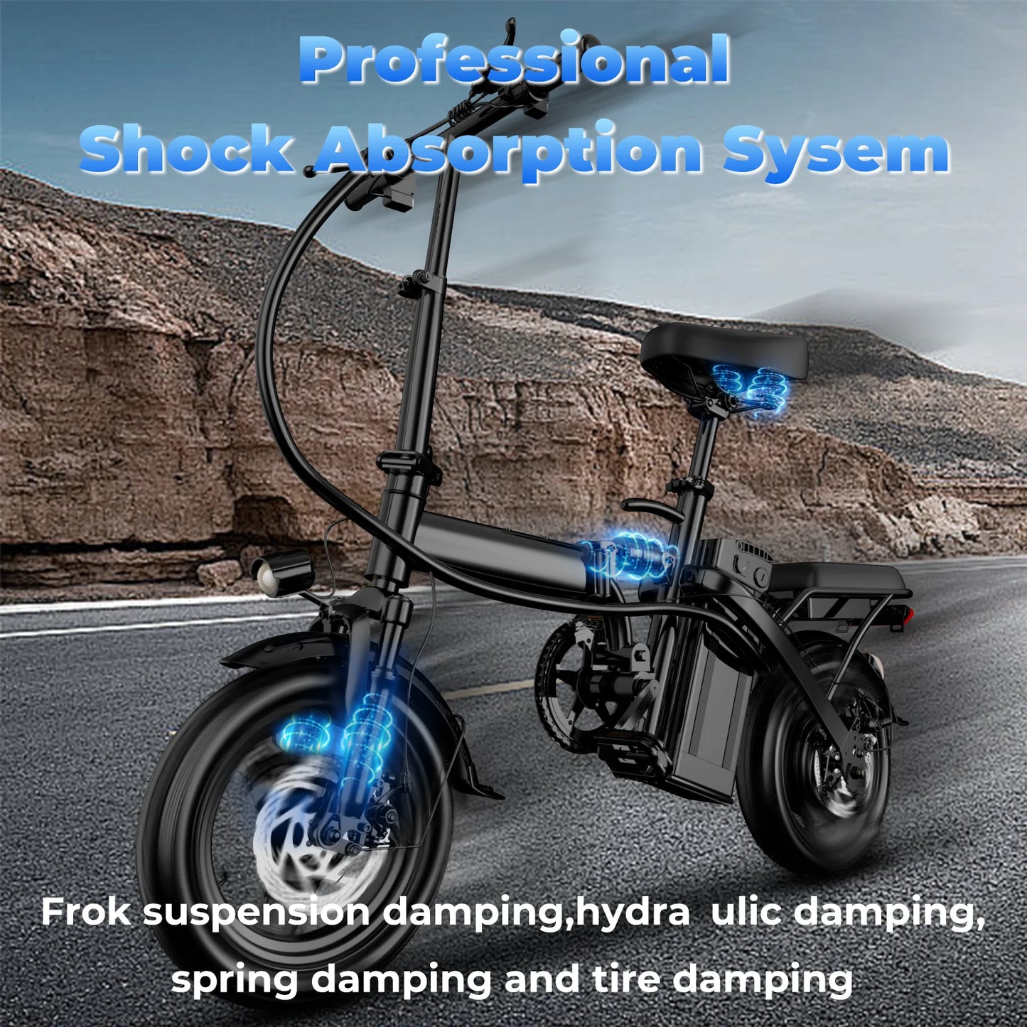 LELEKUAI 500W Adult Electric Bike Foldable 20 MPH Commuter