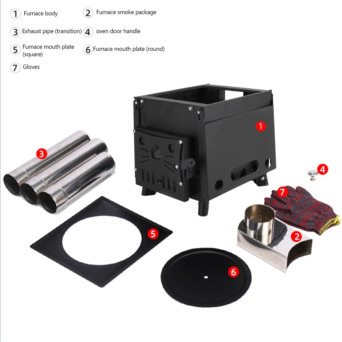 Portable Wood Burning Camping Stove With Folding Design And Ignition