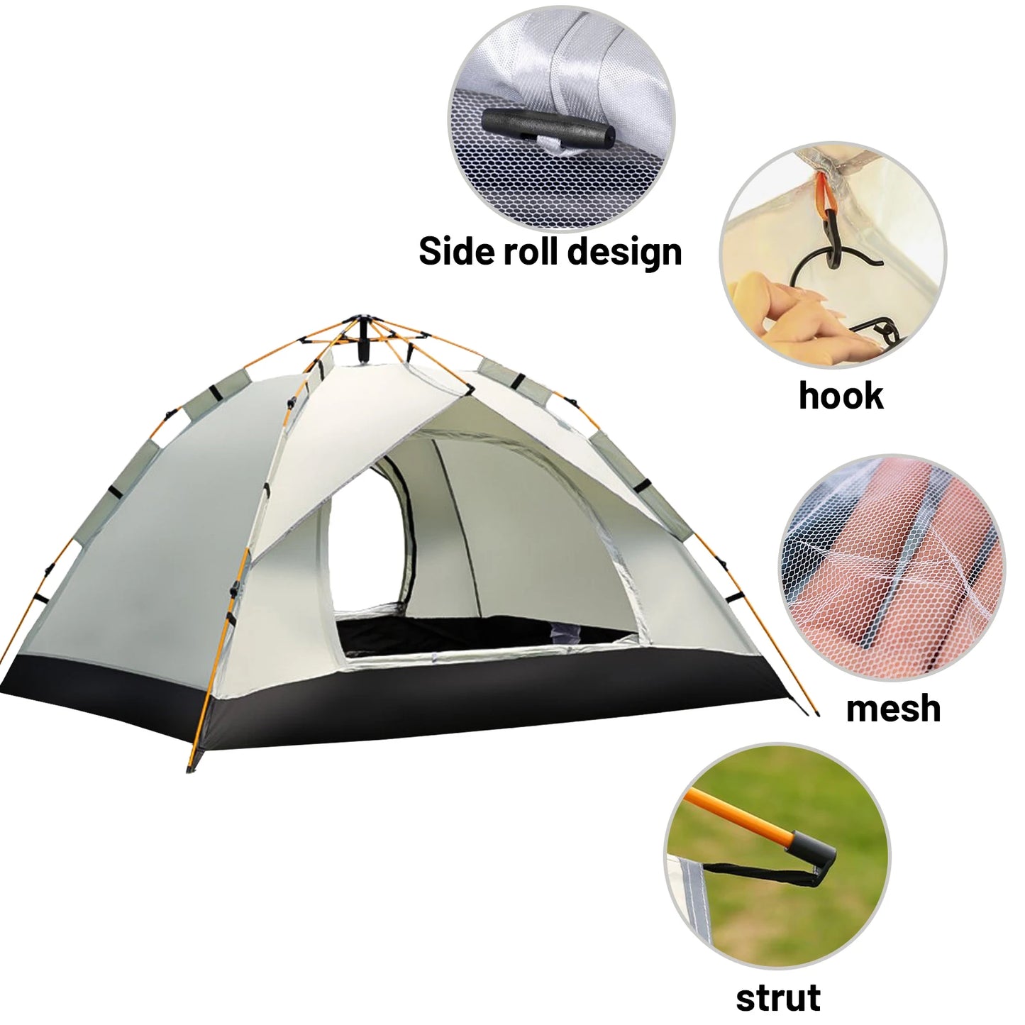 Pakicetus Auto Tent Quick Setup Sunshade For 2-4 People