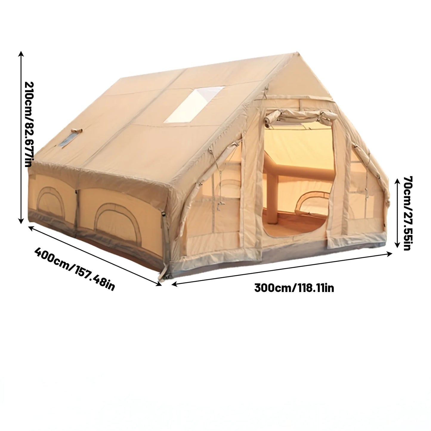 Pakicetus Inflatable Camping Tent Quick Setup Air Frame