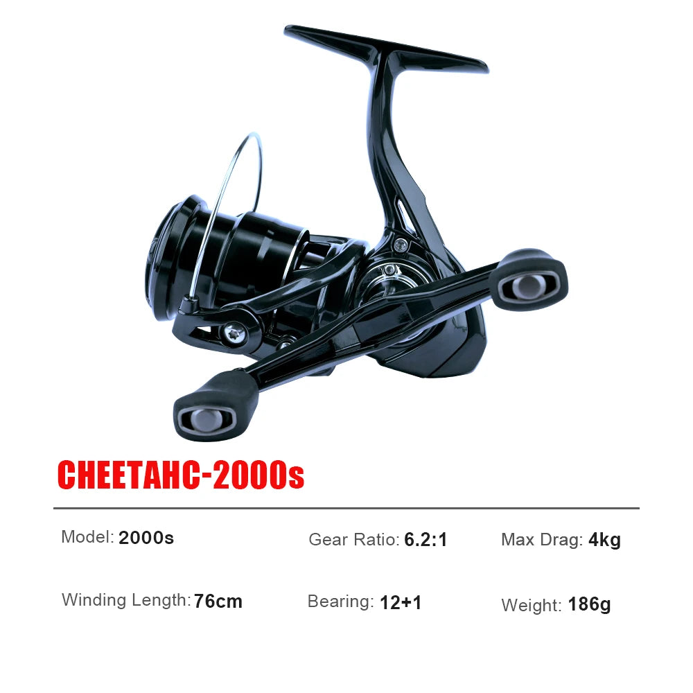 PureLure CheetahC 6.2:1 High Speed Spinning Fishing Reel