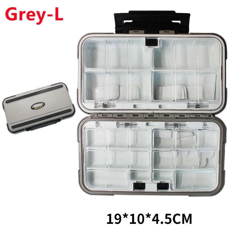 Fishing Tackle Boxes Waterproof Storage Bait Box Dual Opening