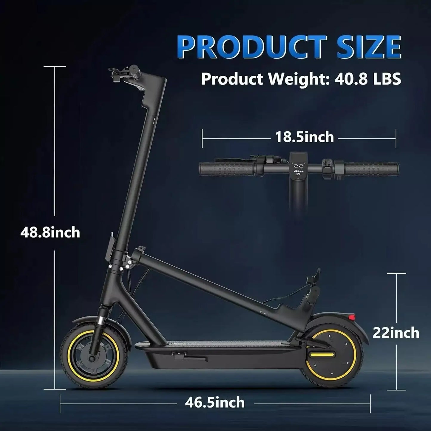 Ladped LPMAX Electric Scooter Dual Shock Long Range 22 MPH