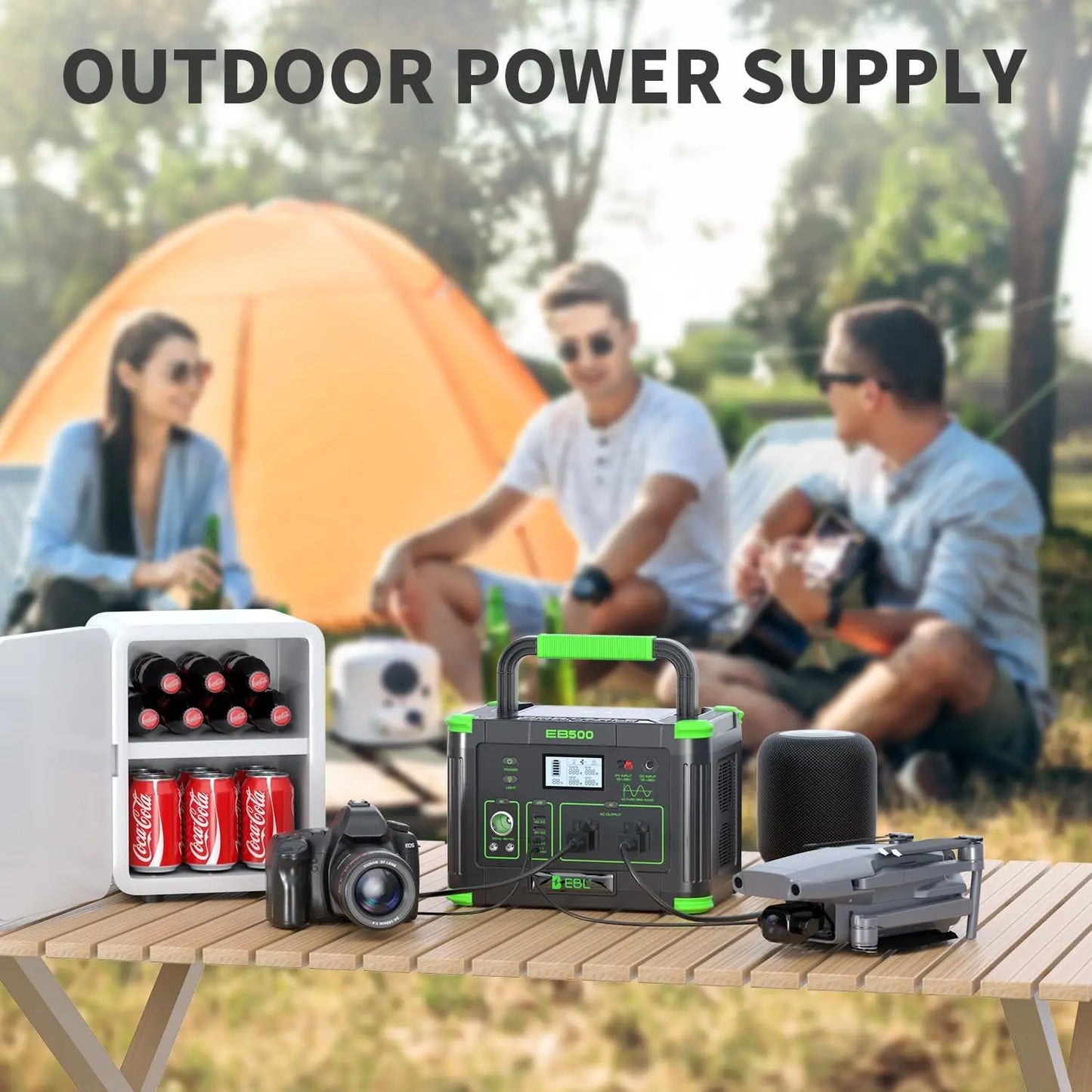 EB500 519Wh Portable Power Station With 1000W Peak USBC PD