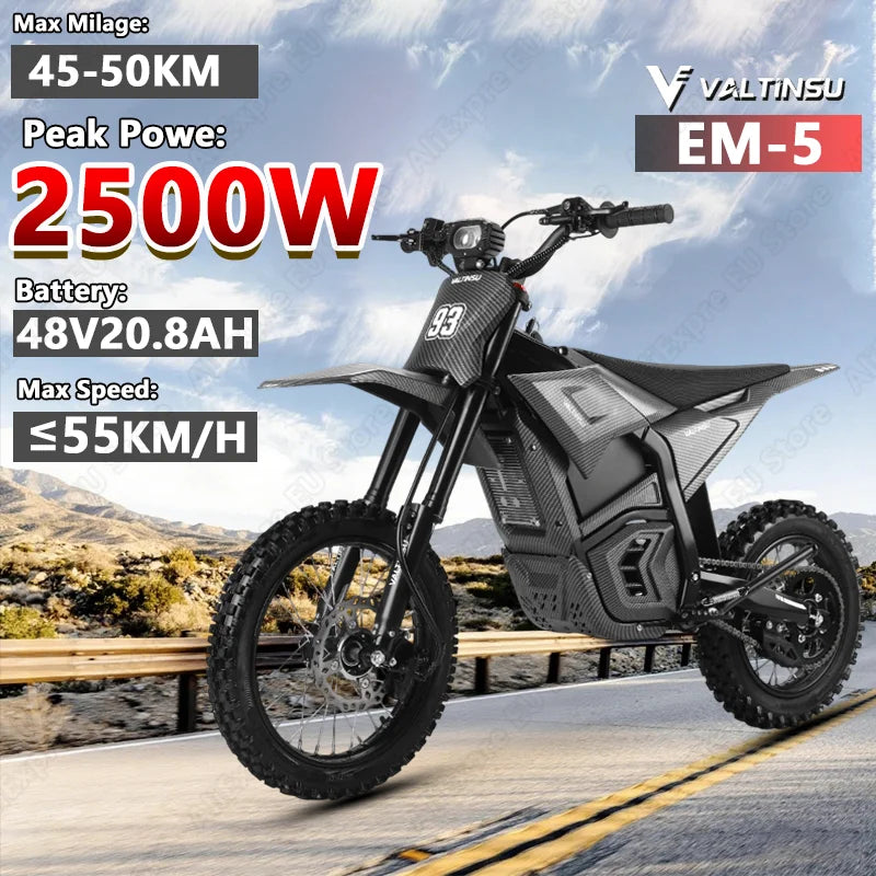 Valtinsu EM-5 2500W Electric E-Bike 48V 20.8Ah Max 55KmH