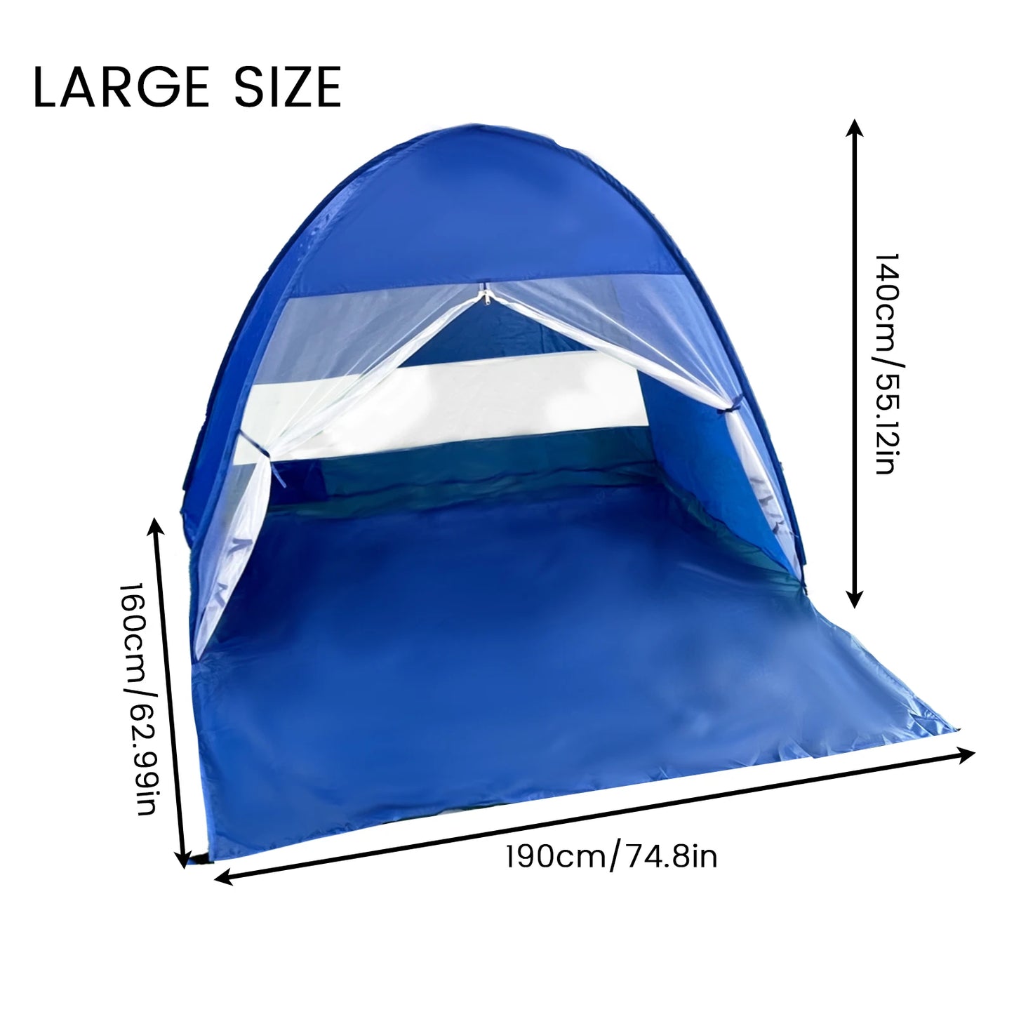 Pakicetus Pop Up Beach Tent With Handbag, Compact Folding Design