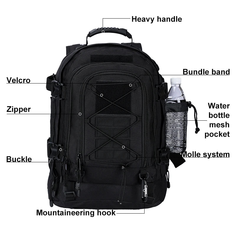 LQARMY Tactical Backpack Military Rucksack Molle Bug Out Bag