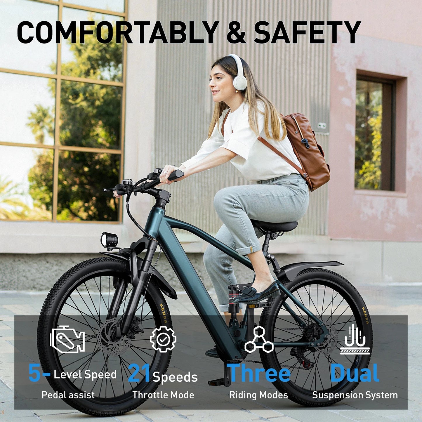 Electric Mountain E Bike 750W Peak Motor 36V Battery