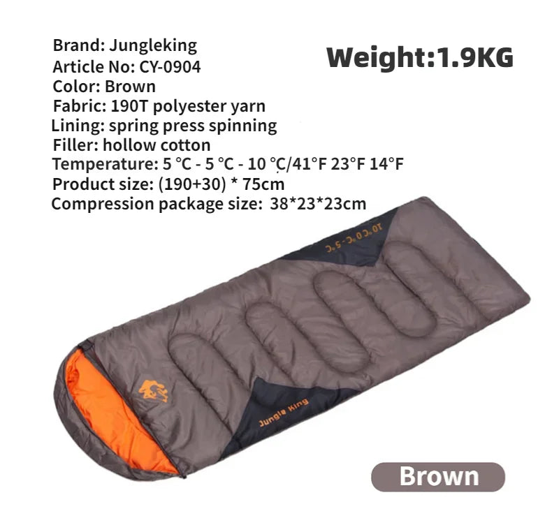 MOUNTAINHIKER Jungle King Camping Sleeping Bag Ultralight Waterproof 4 Season