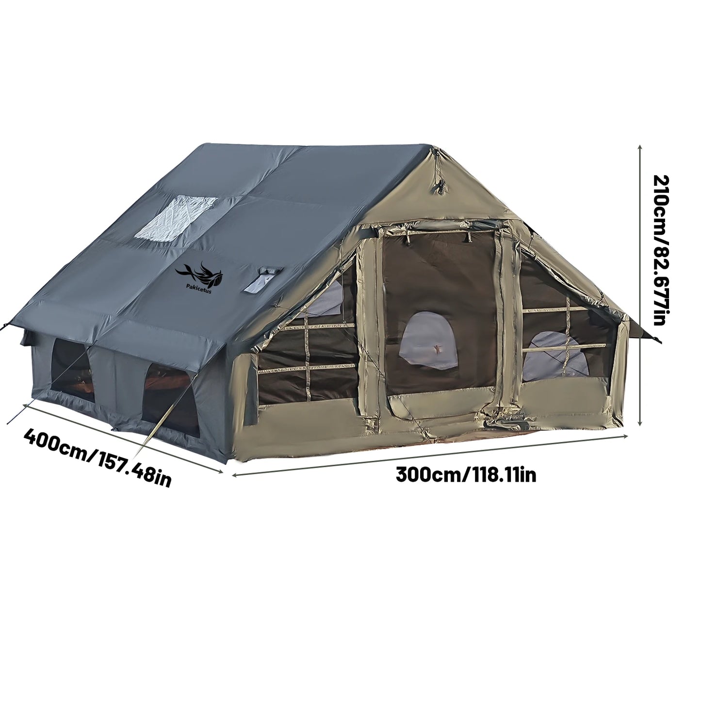 Pakicetus Inflatable Camping Tent Quick Setup Air Frame