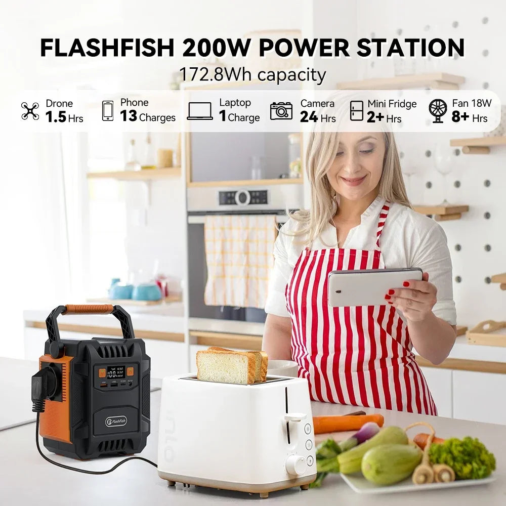 LSCert Portable 48000mAh 110V Power Station Outdoor Solar Generator
